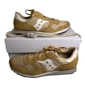 Saucony DXN Trainer Men's 13 Sand Off White Low Top Lace Up Sneaker Casual